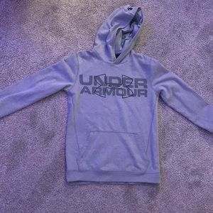 grey YXL Under Armour Threadborne hoodie